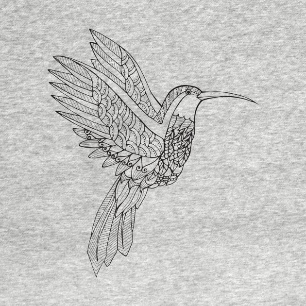 Zentangle hummingbird by ComPix